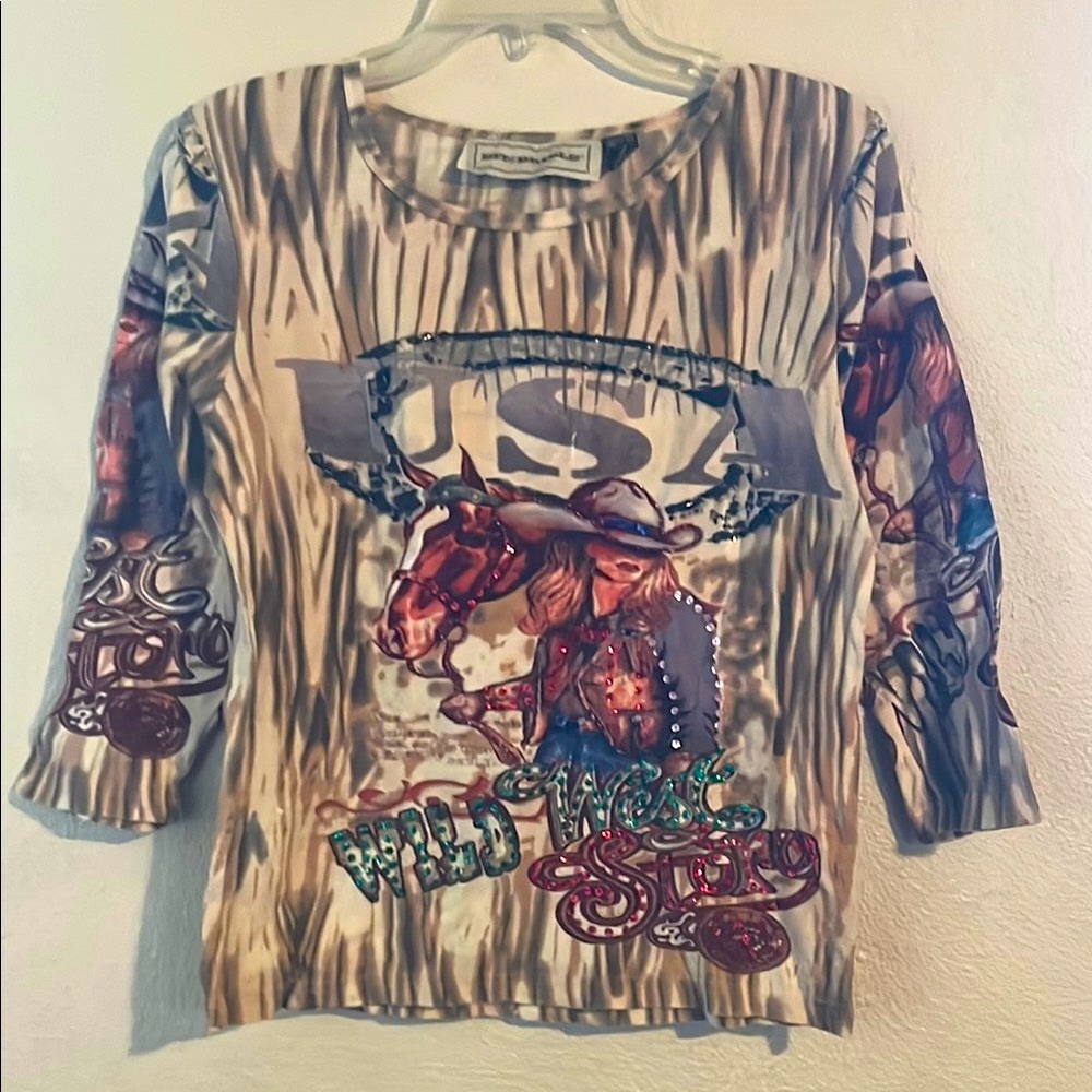 Cowgirl Women’s Long Sleeve Top Medium